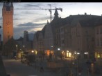 Archiv Foto Webcam Straubing: Blick auf den Stadtturm und Ludwigsplatz 19:00