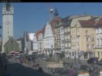 Archiv Foto Webcam Straubing: Blick auf den Stadtturm und Ludwigsplatz 09:00