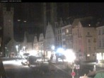 Archiv Foto Webcam Straubing: Blick auf den Stadtturm und Ludwigsplatz 23:00