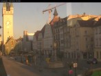 Archiv Foto Webcam Straubing: Blick auf den Stadtturm und Ludwigsplatz 05:00