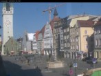 Archiv Foto Webcam Straubing: Blick auf den Stadtturm und Ludwigsplatz 07:00