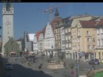 Archiv Foto Webcam Straubing: Blick auf den Stadtturm und Ludwigsplatz 09:00