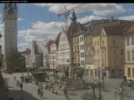 Archiv Foto Webcam Straubing: Blick auf den Stadtturm und Ludwigsplatz 13:00