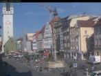 Archiv Foto Webcam Straubing: Blick auf den Stadtturm und Ludwigsplatz 07:00