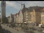 Archiv Foto Webcam Straubing: Blick auf den Stadtturm und Ludwigsplatz 13:00