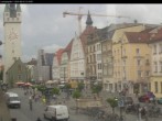Archiv Foto Webcam Straubing: Blick auf den Stadtturm und Ludwigsplatz 09:00