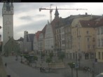 Archiv Foto Webcam Straubing: Blick auf den Stadtturm und Ludwigsplatz 07:00