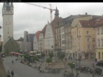 Archiv Foto Webcam Straubing: Blick auf den Stadtturm und Ludwigsplatz 09:00