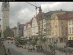Archiv Foto Webcam Straubing: Blick auf den Stadtturm und Ludwigsplatz 11:00