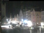 Archiv Foto Webcam Straubing: Blick auf den Stadtturm und Ludwigsplatz 23:00