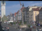 Archiv Foto Webcam Straubing: Blick auf den Stadtturm und Ludwigsplatz 07:00