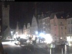 Archiv Foto Webcam Straubing: Blick auf den Stadtturm und Ludwigsplatz 23:00