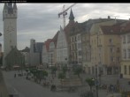 Archiv Foto Webcam Straubing: Blick auf den Stadtturm und Ludwigsplatz 17:00