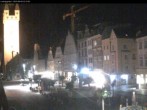 Archiv Foto Webcam Straubing: Blick auf den Stadtturm und Ludwigsplatz 21:00