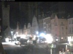 Archiv Foto Webcam Straubing: Blick auf den Stadtturm und Ludwigsplatz 23:00