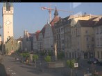 Archiv Foto Webcam Straubing: Blick auf den Stadtturm und Ludwigsplatz 06:00