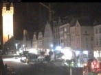 Archiv Foto Webcam Straubing: Blick auf den Stadtturm und Ludwigsplatz 21:00