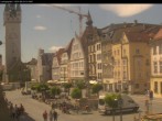 Archiv Foto Webcam Straubing: Blick auf den Stadtturm und Ludwigsplatz 13:00