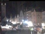 Archiv Foto Webcam Straubing: Blick auf den Stadtturm und Ludwigsplatz 23:00