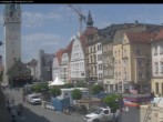 Archiv Foto Webcam Straubing: Blick auf den Stadtturm und Ludwigsplatz 11:00
