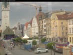 Archiv Foto Webcam Straubing: Blick auf den Stadtturm und Ludwigsplatz 13:00