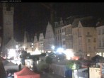 Archiv Foto Webcam Straubing: Blick auf den Stadtturm und Ludwigsplatz 23:00