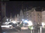 Archiv Foto Webcam Straubing: Blick auf den Stadtturm und Ludwigsplatz 23:00
