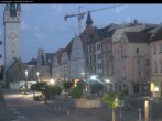 Archiv Foto Webcam Straubing: Blick auf den Stadtturm und Ludwigsplatz 03:00