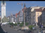 Archiv Foto Webcam Straubing: Blick auf den Stadtturm und Ludwigsplatz 07:00