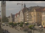 Archiv Foto Webcam Straubing: Blick auf den Stadtturm und Ludwigsplatz 13:00
