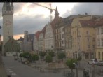 Archiv Foto Webcam Straubing: Blick auf den Stadtturm und Ludwigsplatz 19:00