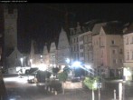 Archiv Foto Webcam Straubing: Blick auf den Stadtturm und Ludwigsplatz 02:00