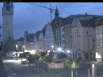Archiv Foto Webcam Straubing: Blick auf den Stadtturm und Ludwigsplatz 04:00