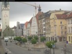 Archiv Foto Webcam Straubing: Blick auf den Stadtturm und Ludwigsplatz 07:00