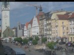 Archiv Foto Webcam Straubing: Blick auf den Stadtturm und Ludwigsplatz 10:00