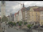 Archiv Foto Webcam Straubing: Blick auf den Stadtturm und Ludwigsplatz 11:00