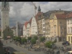 Archiv Foto Webcam Straubing: Blick auf den Stadtturm und Ludwigsplatz 11:00