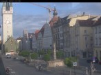 Archiv Foto Webcam Straubing: Blick auf den Stadtturm und Ludwigsplatz 06:00