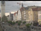 Archiv Foto Webcam Straubing: Blick auf den Stadtturm und Ludwigsplatz 11:00