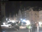 Archiv Foto Webcam Straubing: Blick auf den Stadtturm und Ludwigsplatz 23:00