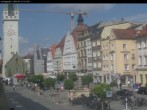 Archiv Foto Webcam Straubing: Blick auf den Stadtturm und Ludwigsplatz 09:00