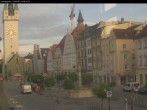 Archiv Foto Webcam Straubing: Blick auf den Stadtturm und Ludwigsplatz 05:00