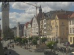 Archiv Foto Webcam Straubing: Blick auf den Stadtturm und Ludwigsplatz 13:00