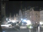 Archiv Foto Webcam Straubing: Blick auf den Stadtturm und Ludwigsplatz 23:00