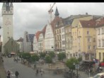 Archiv Foto Webcam Straubing: Blick auf den Stadtturm und Ludwigsplatz 09:00