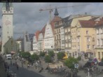 Archiv Foto Webcam Straubing: Blick auf den Stadtturm und Ludwigsplatz 10:00