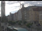 Archiv Foto Webcam Straubing: Blick auf den Stadtturm und Ludwigsplatz 17:00