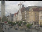 Archiv Foto Webcam Straubing: Blick auf den Stadtturm und Ludwigsplatz 11:00