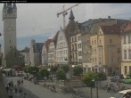 Archiv Foto Webcam Straubing: Blick auf den Stadtturm und Ludwigsplatz 13:00