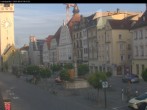 Archiv Foto Webcam Straubing: Blick auf den Stadtturm und Ludwigsplatz 05:00